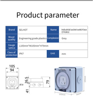 Selhot Industrial Switch Series IP67 Caja de enchufe eléctrico a prueba de agua Enchufe americano 240V Interruptor industrial de plástico EE. UU.