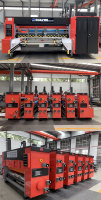 Machine d'impression flexographique à encre aqueuse 4 couleurs personnalisable OEM pour la fabrication de boîtes en carton ondulé, personnalisation disponible