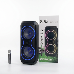 TTD-2861 <span class=keywords><strong>8</strong></span> polegadas portátil ao ar livre festa caixa sem fio com mic trole bluetooth speaker subwoofer karaoke áudio sistema som - Product Image 3