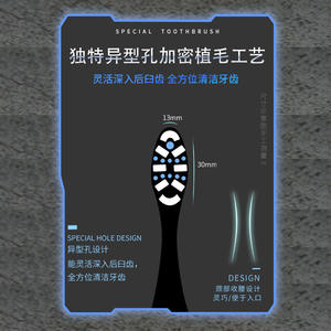 Cepillo de Dientes para Hombre Adulto, Cerdas de Dureza Media, Densamente Empacadas para una Eliminación Efectiva de Manchas, Mango Antideslizante, Empaque Transfronterizo - Product Image 5