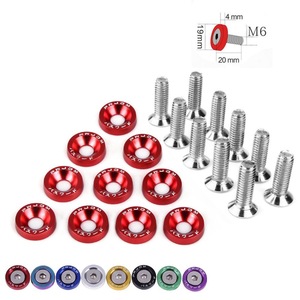 Tornillo de aluminio JDM M6 con acabado arcoíris para placa decorativa - Product Image 4