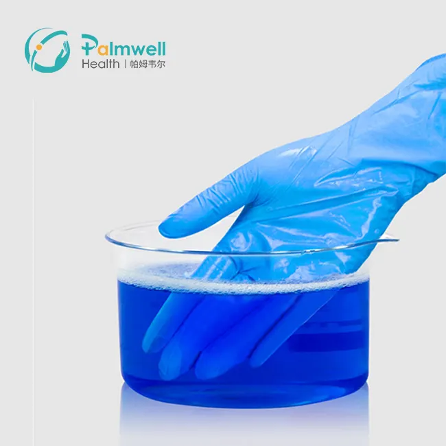 Guanti da 12 pollici guanti in nitrile blu senza polvere China factory Palmwell Brand