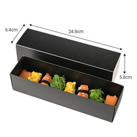 Scatola Bento per Sushi di Grado Alimentare all'Ingrosso con Vasetto per Salsa, Stile Cassetto, Confezione da Asporto per Ristoranti di Sushi e Catering