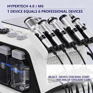 Máquina de Cuidado Facial M6 de 6 Manijas para Uso en Salón, Limpieza Profunda, Rejuvenecimiento, Lifting, Mesoterapia sin Agujas, Dispositivo Hidrofacial - Product Image 4