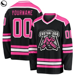 Maillots de hockey sur glace BETHERIVAL Team Brand, design personnalisé, broderie appliquée, 100% polyester - Product Image 1