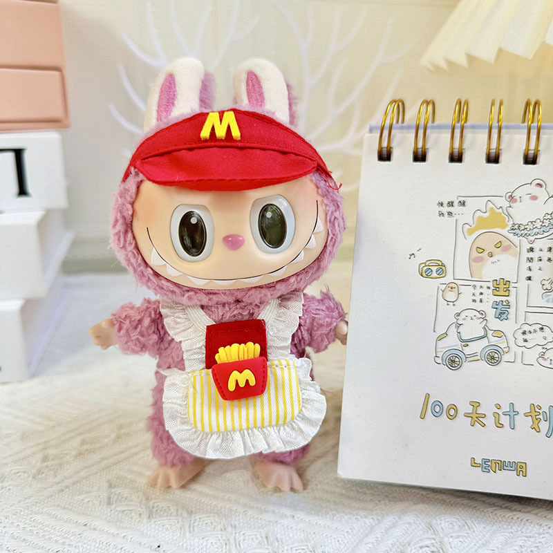 Cute Labubu Clothing M Cosplay Kawaii Suit Red French Fries