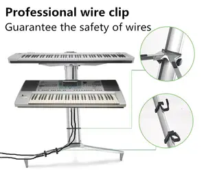 Tastiera in alluminio pianoforte professionale spider stand musica tastiera con supporto per musica e microfono