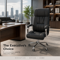 Chaise de bureau de direction ergonomique multifonctionnelle en cuir PU de luxe