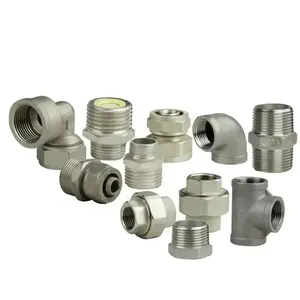 stainless steel 304 316 pipe fittings thread male female BSP NPT DIN connector for water oil gas