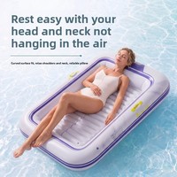 Radeau gonflable pliable en PVC pour adultes, lit flottant pour piscine extérieure, chaise longue aquatique de loisirs pour la plage