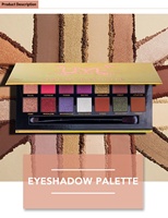 Échantillon gratuit, vente en gros de maquillage, fard à paupières, palette de fard à paupières 14 couleurs, marque privée avec MOQ faible, prix bas
