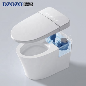 핫 세일 자동 오픈 WC 전기 비데 화장실 지능형 변기 발 터치 센서 플러시 원피스 스마트 화장실 - Product Image 6