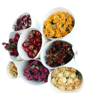 Ramo de Rosas Secas de Yunnan, Flores Reales en Bolsas de PVC sin Tinte, Origen China, Decoración para Dormitorio, Sala de Estar, Estilo Fresco para Escritorio - Product Image 5