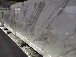 Encimeras de Mármol Blanco Calacatta de Italia, Precio de Azulejos de Mármol de Piedra de Lujo para Paredes de Fondo - Product Image 4