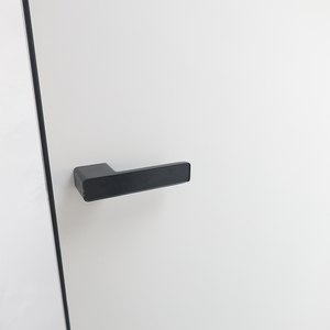 狭いフレームアルミ強化ガラス内部スイングドアトイレ用バスルームルームシンプルデザインケースドア仕上げナイロン - Product Image 5