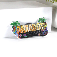 Individueller Lanzarote Harz-Kühlschrankmagnet 3D Strand Vulkan Souvenir Kühlschrankmagnet mit Eigenem Logo Design Werbe-Kühlschrankmagnet