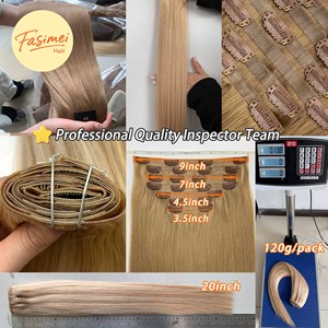 Extensions de <span class=keywords><strong>cheveux</strong></span> humains à clipser, 100% Remy vierges brutes, longues, lisses, naturelles, invisibles, sans couture, style ondulé, en trame, vente en gros - Product Image 4