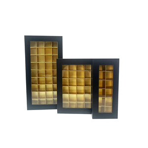Paper <strong>Chocolate</strong> Packaging 24 Lattices Custom Design Golden Insert Dividers Food Gift Box for Birthday <strong>Valentine</strong> <strong>S</strong> <strong>Day</strong> Party - Product Image 3