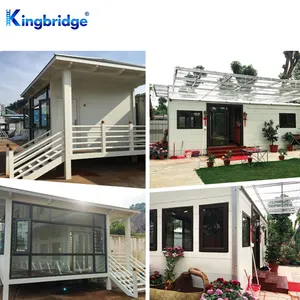 Kingbridge Modular Prefab Empat Musim Rumah Matahari Berongga Rumah Aluminium Solusi Ruang Matahari Kaca Sunroom