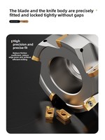 Fraise à face à angle droit 90 degrés 300R 400R BAP50/63/80 R0.8 42CrMo pour usinage CNC, taille personnalisable, ODM OEM