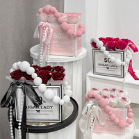 JOYWOOD Boîte cadeau rose romantique à tenir en main pour la petite amie, anniversaire, Saint-Valentin