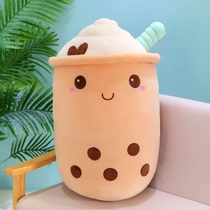 Lindo suave burbuja Boba leche taza de té en forma de almohada fresa <span class=keywords><strong>Anime</strong></span> oso peluche cómodo almohada helado té - Product Image 5