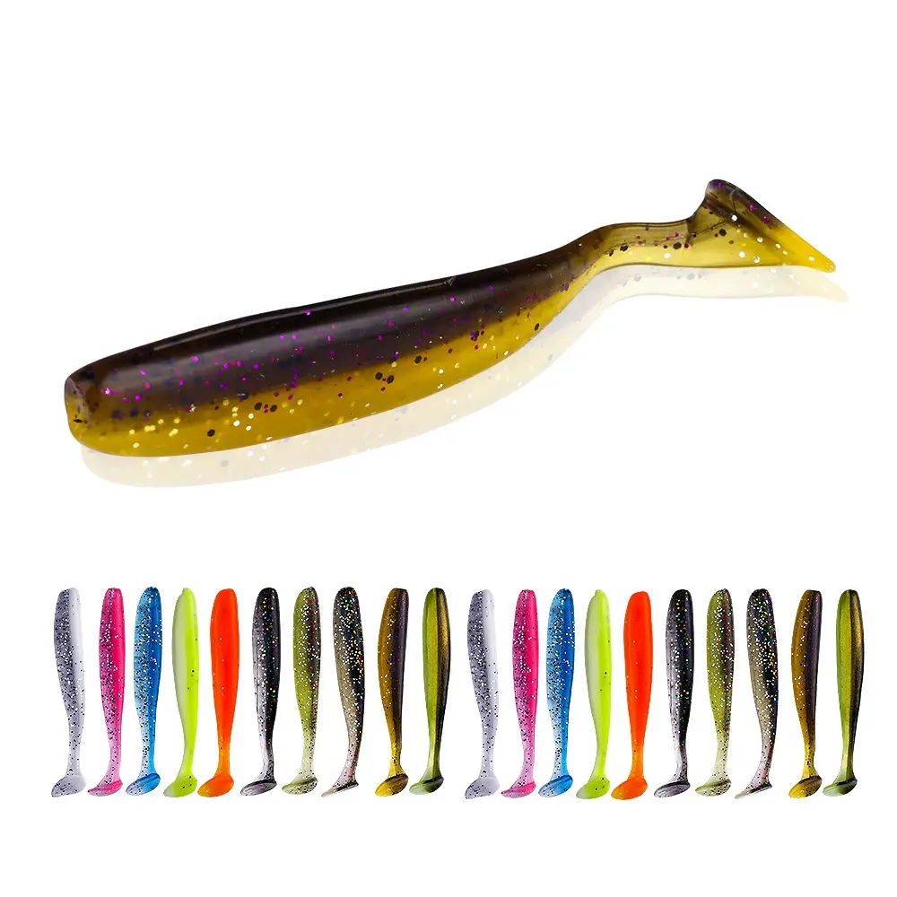 Soft Fishing Lures 9cm 7cm 5.5cm handmade T Tail Salt smell Silicone bait Fly carp Bass Wobbers Lure Fishing tackle