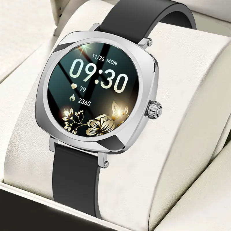 VALDUS 1.2 Inch AMOELED Blood Pressure Monitoring Smartwatch Flashlight Alarm Clock Reminder VL40 Pro Womens Smart Watch