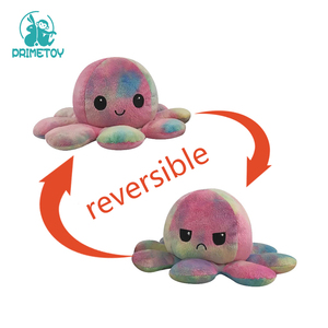 Mignon Réversible Poulpe En Peluche Jouets En Peluche Pieuvre Poupées Petit Animal de Mer Jouets Enfants Cadeaux Pour Bébé - Product Image 1