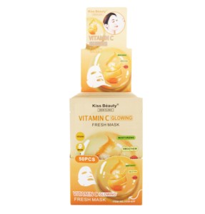 Fournisseur chinois en gros, étiquette privée Kiss Beauty, logo personnalisé, <span class=keywords><strong>masque</strong></span> hydratant éclatant à la vitamine C - Product Image 5