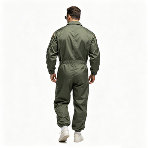 Disfraz de Piloto de <span class=keywords><strong>Top</strong></span> <span class=keywords><strong>Gun</strong></span> para Adultos, Traje de Piloto de Combate Verde Oliva con Parches, Disfraz de <span class=keywords><strong>Cosplay</strong></span> para Fiesta de Halloween - Product Image 4