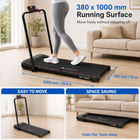 Tapis de course pliable et portable pour bureau à domicile, avec moteur DC 1,5 CV, exécutant 12 programmes