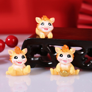 ม้าปีนักษัตร ตุ๊กตาเรซิ่นรูปสัตว์การ์ตูน ของตกแต่ง ของขวัญปีใหม่จีน - Product Image 2