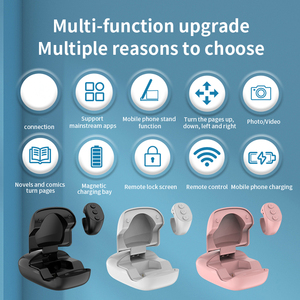 Turner de página remoto inteligente TikTok con desplazamiento, soporte de teléfono con Clicker, estuche de carga, 800mAh, BT 5,3, Control inalámbrico de obturador para Selfie - Product Image 6