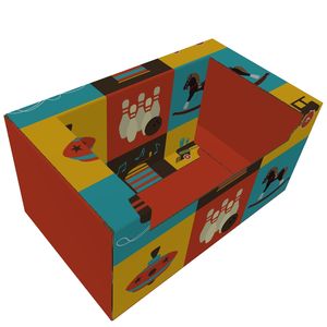 Boîte de papier jouet ondulé avec fenêtre UV Matté finition vernissage impression manipulation affichage emballage - Product Image 3