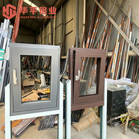Ventana Abatible de Aluminio de Diseño Minimalista Moderno con Marco Limpio para Instalaciones Exteriores en Habitaciones de Hotel