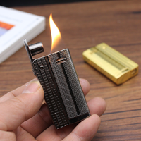 Briquet à pétrole rétro classique en alliage de zinc, allume-cigare à huile, conception sécurisée pour le camping en extérieur