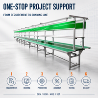 Banc de travail pour l'assemblage de produits numériques 3C, assemblage électronique industriel, avec cadre en profilé aluminium et postes de travail modulaires