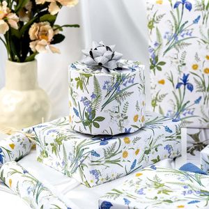 Maypluss Floral Wrapping Paper 17 Inch X 33 Feet Double Side Eco Friendly Gift <b>Wrap</b> For Bridal Shower Wedding - Product Image 5
