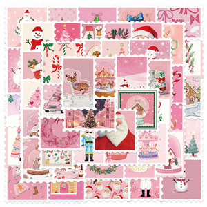 50PCS Pink <span class=keywords><strong>Xmax</strong></span> UK pegatina de sello de Navidad - Product Image 1