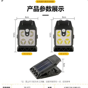 Solar Clip Light LED Outdoor Garden Wall Light Water Resistant 50000 Hours Lifespan - Product Image 3