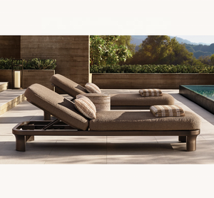 Moderno Negro Aluminio Chaise Lounge-Impermeable UV Resistente Al Aire Libre Playa Hotel Patio Sun Lounge Muebles - Product Image 5