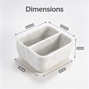 Organizador de Cocina Compacto con Efecto Mármol Blanco, <span class=keywords><strong>Porta</strong></span> Esponjas de un Solo Compartimento para Encimeras Modernas - Product Image 1