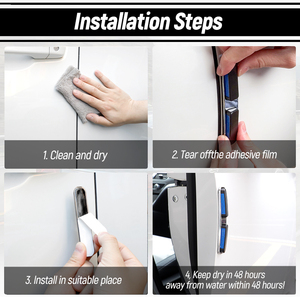 4 Uds PVC y Metal Auto tira reflectante <span class=keywords><strong>Puerta</strong></span> de <span class=keywords><strong>coche</strong></span> <span class=keywords><strong>Protector</strong></span> de borde <span class=keywords><strong>lateral</strong></span> protectores de <span class=keywords><strong>puerta</strong></span> de <span class=keywords><strong>coche</strong></span> - Product Image 4
