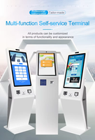 à commande automatique pour PC à écran tactile debout de 32 pouces, Kiosque interactif d'imprimante Android POS en libre-service