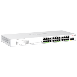 Switch PoE H3C US110-24G2MF-HP administrado en la nube, 24 puertos Gigabit PoE+, 2 puertos SFP de 1G/2.5G, capacidad de 336 Gbps, VLAN 802.1Q por puerto, VLAN 16K MAC - Product Image 1