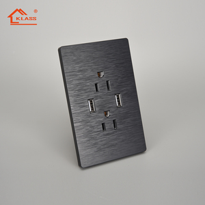 KLASS Enchufes de pared tipo 118 estándar de EE. UU. e <span class=keywords><strong>interruptor</strong></span> con <span class=keywords><strong>enchufe</strong></span> <span class=keywords><strong>Usb</strong></span> tipo C panel grande para el hogar <span class=keywords><strong>Enchufe</strong></span> eléctrico Toma de corriente - Product Image 6