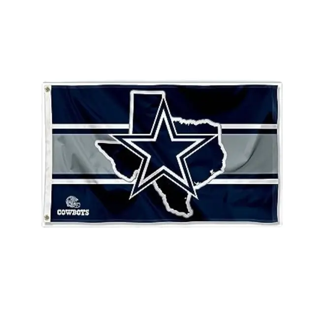 High Quality custom Dallas Cowboys Texas State Flag Outdoor Indoor 3x5 Foot Banner