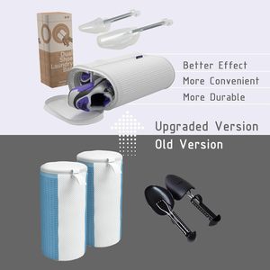 Bolsa de Lavado de Zapatos de Doble Capa para Zapatillas, Bolsa de Lavado de Zapatos Resistente con Cierre, Bolsas de Malla para Lavar Zapatos - Product Image 2