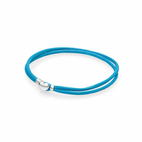 Bracelets en cuir tressé multicolores tendance pour femmes en argent S925, adaptés aux breloques DIY, bijoux, cadeaux exquis
